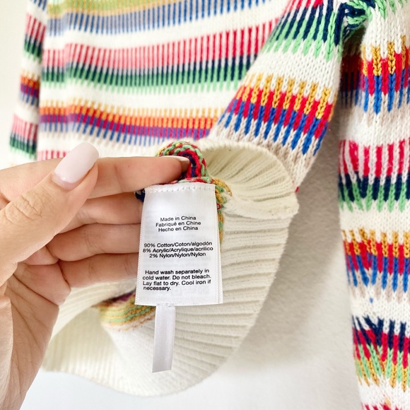 The Reeds | J. Crew Rainbow Knit Striped Crew Neck Sweater - Picture 11 of 12